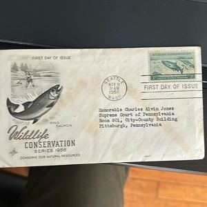 Rare 1957 letter to Supreme Court Chief Justice at that time. Unopened.
